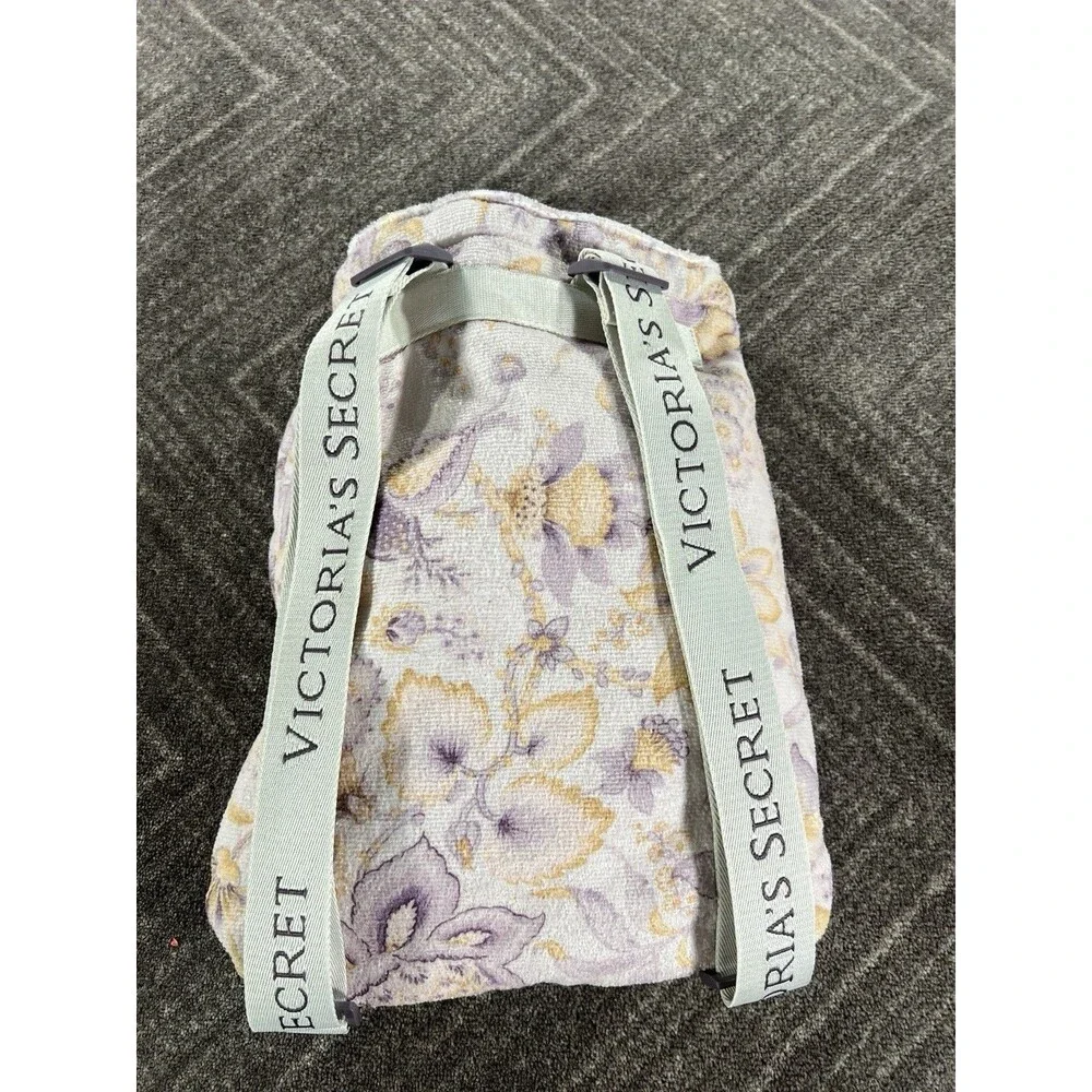 Victoria's Secret 2-in-1 Floral Purple/Gold Towel Backpack 63x36” NWT